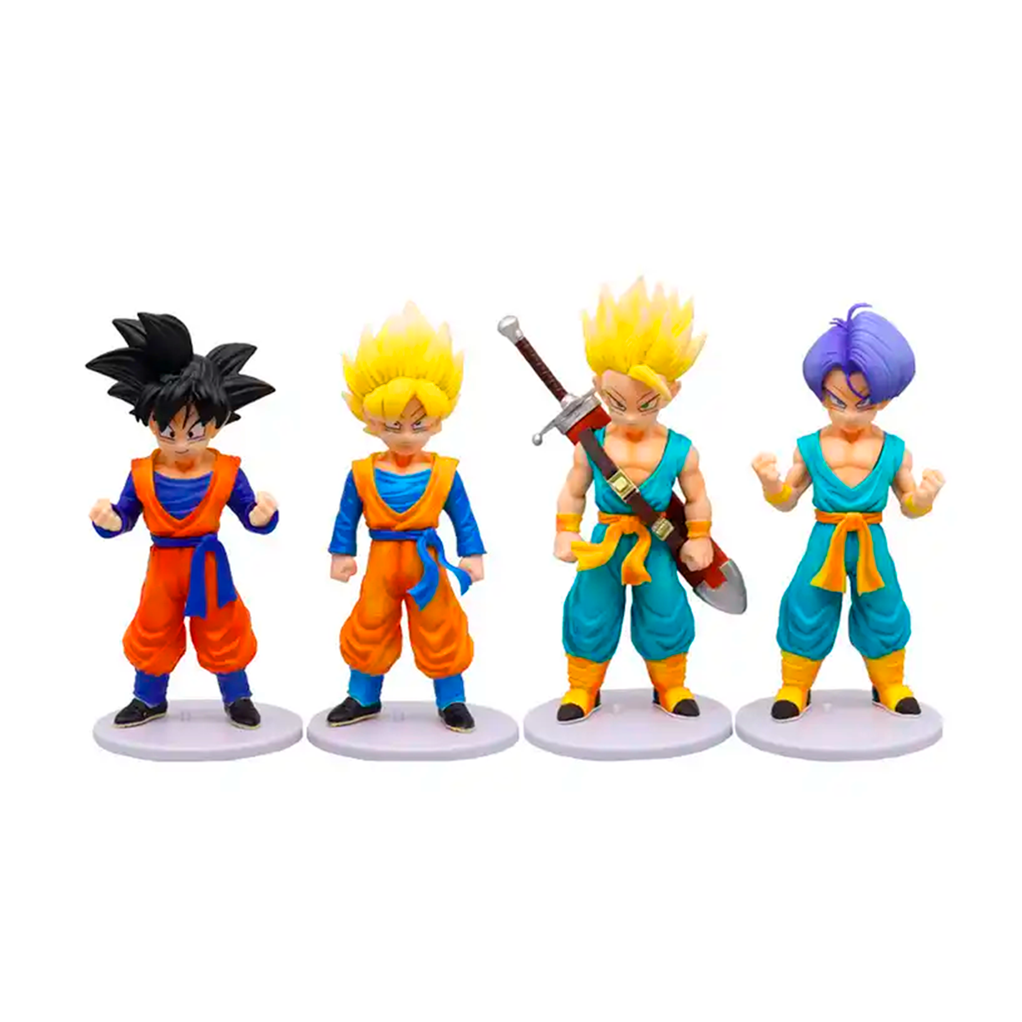 Cuatro personajes Dragon Ball